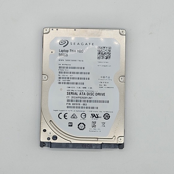 Seagate Other - Seagate Laptop Thin HDD 500GB 5400RPM 2.5" SATA Hard Drive ST500LT012
